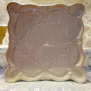 Vtg California Pantry Square Tan Dessert Plate